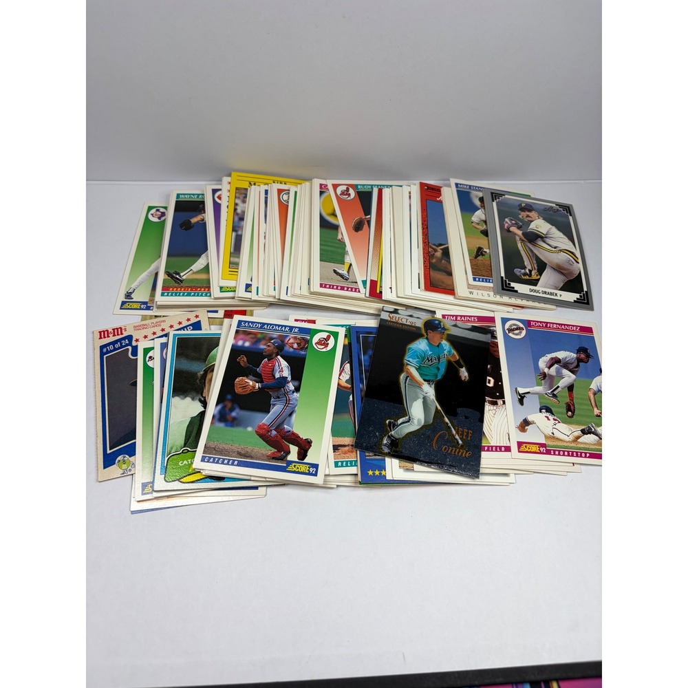Vintage Baseball Card Lot 80s 90s Score Donruss Leaf Select MLB Trading Cards